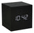 Gingko Gravity Cube Click Clock 3" x 3" Time/Date/Temp Black Alarm Clock - The Finished Room