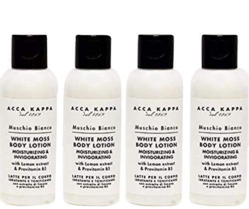 Acca Kappa White Moss Body Lotion 75 ml Travel Bottles - Set of 4 - The Finished Room