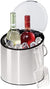 Oggi Stainless Steel Ice and Wine Bucket with Flip Top Lid and Ice Scoop, Holds 2 Bottles - The Finished Room