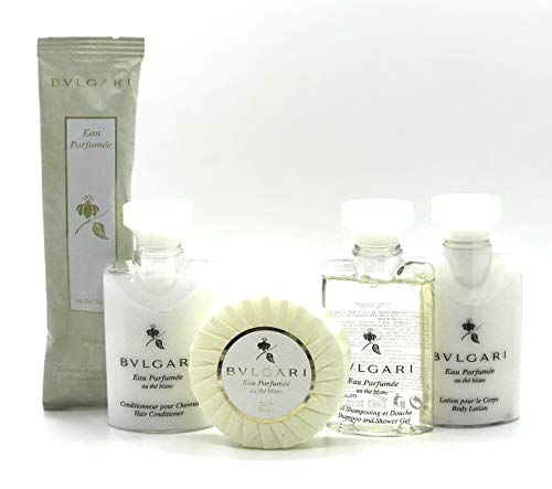 Bvlgari au the blanc/White Tea Travel &amp; Gift Set - Lotion, Shampoo, Conditioner, Towelette &amp; Soap - The Finished Room