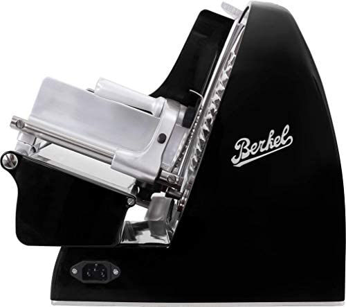 Berkel Home Line 200 Food Slicer/Black/8&quot; Blade/Electric, Luxury, Premium, Food Slicer/Slices Prosciutto, Meat, Cold Cuts, Fish, Ham, Cheese, Bread, Fruit and Veggies/Adjustable Thickness Dia