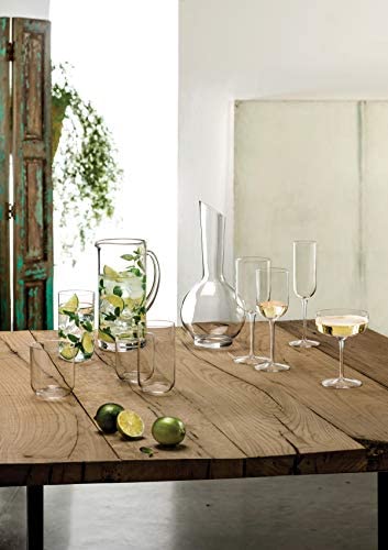 Luigi Bormioli Sublime 7 oz Champagne Flute Glasses, Set of 4, Clear - The Finished Room
