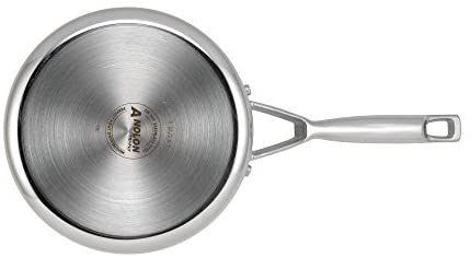 Anolon Advanced Stainless Steel Triply Sauce Pan/Saucepan with Lid, 2 Quart, Silver - The Finished Room