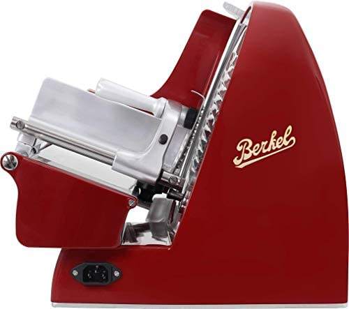 Berkel Home Line 250 Food Slicer/Red/10&quot; Blade/Electric Food Slicer/Slices Prosciutto, Meat, Cold Cuts, Fish, Ham, Cheese, Bread, Fruit and Veggies/Adjustable Thickness Dial - The Finished Ro