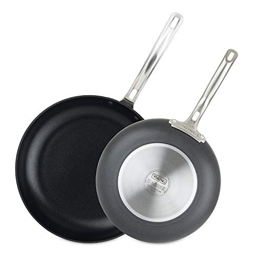 Viking Culinary Hard Anodized Nonstick Fry Set Pan, 10 Inch and 12 Inch, Gray - The Finished Room