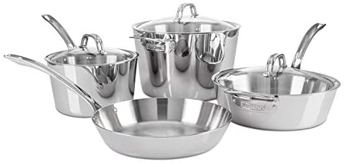Viking Contemporary 3-Ply Stainless Steel Cookware Set, 7 Piece - The Finished Room