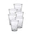 Duralex Made in France Hexagon Glass Tumbler Drinking Glasses, 10.63 ounce - Set of 6, Clear - The Finished Room