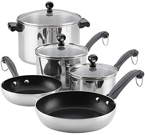 Farberware Classic Series Stainless Steel Nonstick 10-Piece Cookware Set - The Finished Room