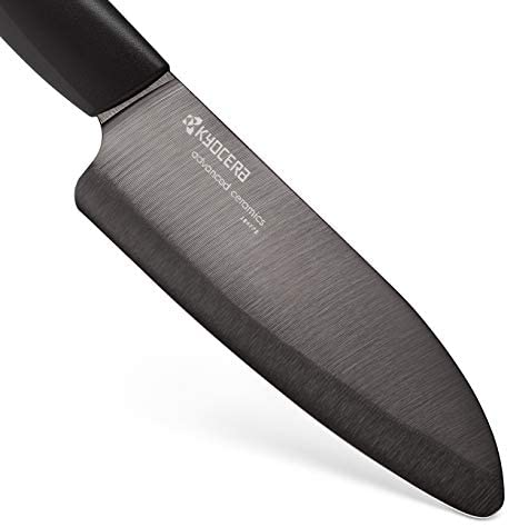 Kyocera Revolution Kitchen Knife Block Set, Blade Sizes: 7-inch, 5.5-inch, 4.5-inch, 3-inch, Black - The Finished Room