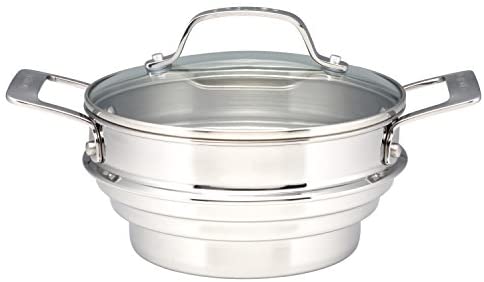 Circulon Accessories Stainless Steel Pasta/Steamer Insert with Lid, 20 CM, Silver - The Finished Room