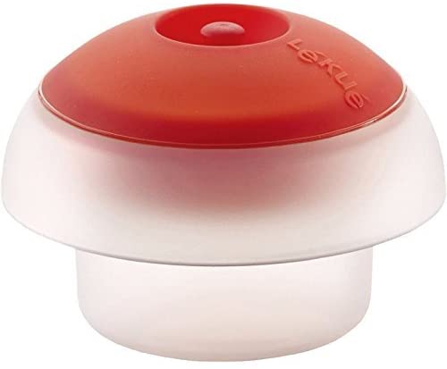Lekue Ovo Egg Cooker Kit of 1 Square Egg Mold and 1 Round Egg Mold (Set of 2), Red - The Finished Room