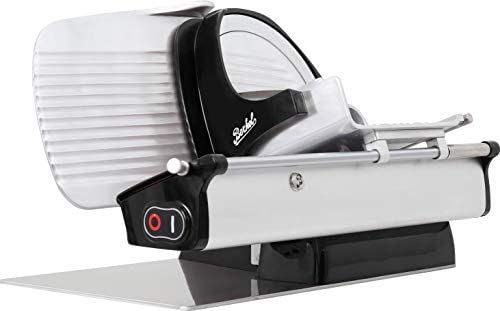 Berkel Home Line 250 Food Slicer/Black/10" Blade/Electric, Luxury, Premium, Food Slicer/Slices Prosciutto, Meat, Cold Cuts, Fish, Ham, Cheese, Bread, Fruit and Veggies/Adjustable Thickness Di