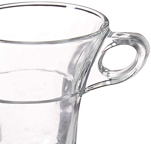 Duralex Made In France Caprice Glass Mug (Set of 6), 3.12 oz, Clear - The Finished Room