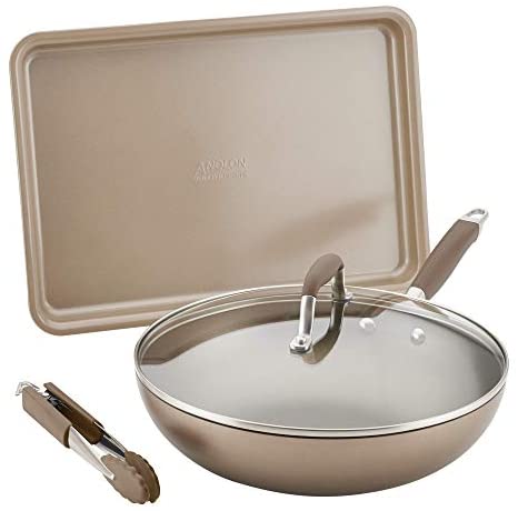 Anolon Advanced Hard-Anodized Nonstick Weeknight Essential Set, 4-Piece, Umber - The Finished Room