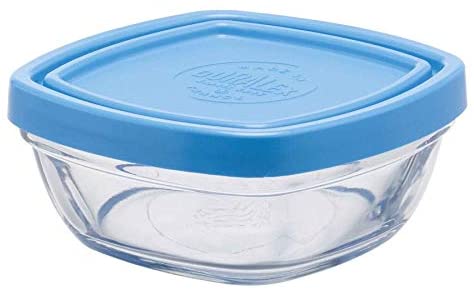 Duralex Made In France Lys 1 1/4 Cup Clear Square Storage Bowl with Lid - The Finished Room