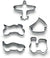 Lekue Cookie Cutter Set/Kit, Transportation, Stainless Steel - The Finished Room
