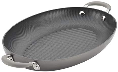 Circulon Elementum 14 Nonstick Hard Anodized Skillet with Helper Handle - Oyster Gray