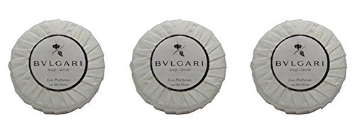 Bvlgari/Bulgari Au the Blanc (White Tea) Pleated Soaps - Set of 3, 150 gm/5.3 oz each - The Finished Room