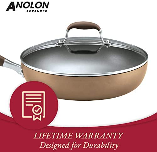 Anolon Advanced Hard-Anodized Nonstick Frying Pan / Nonstick Skillet, 8 Inch, Bronze - The Finished Room