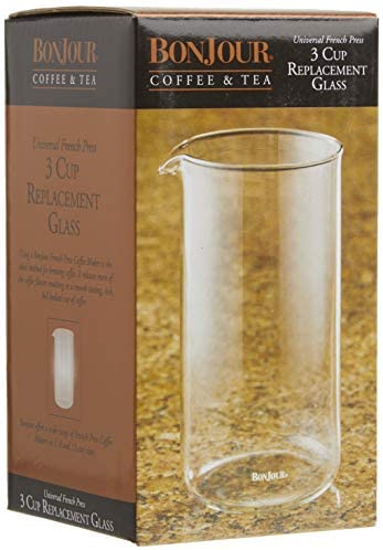 BonJour Coffee Glass French Press Universal Carafe Replacement, 12.7 Ounce, Clear - The Finished Room