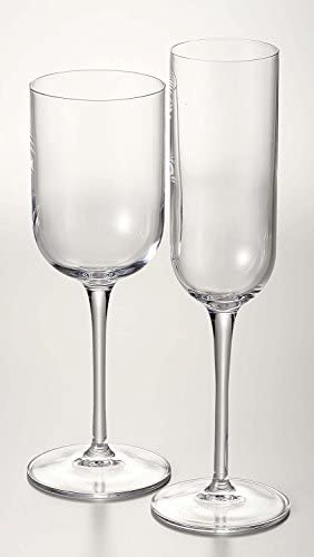 Luigi Bormioli Sublime 7 oz Champagne Flute Glasses, Set of 4, Clear - The Finished Room