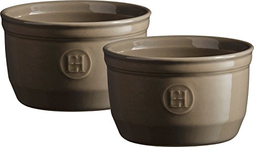 Emile Henry Made in France 8.5 oz Ramekin (Set of 2), 4&quot; by 2&quot;5&#39;, Flour White,114010 - The Finished Room