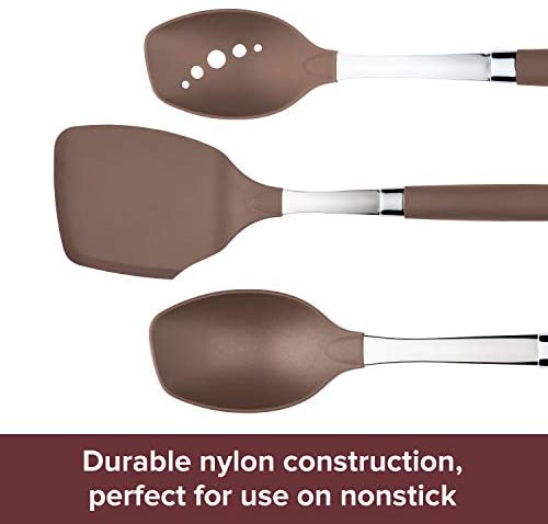 Anolon SureGrip Nonstick Silicone Spatula and Spoonula Set/Cooking Utensils, 2 Piece, Bronze - The Finished Room