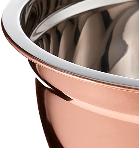 Oggi 7551.12 Plated Stainless Mixing/Prep Bowl, 1.5 quart, Copper - The Finished Room