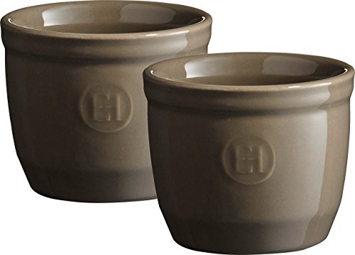 Emile Henry Made in France 6.75 oz Ramekin (Set of 2), 3.25&quot; by 2.75&quot;, Burgundy Red - The Finished Room