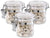 Oggi 3-Piece Mini Clear Acrylic Canisters with Locking Clamp - The Finished Room