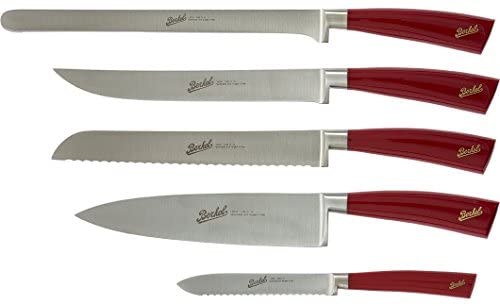 Berkel Elegance Chef 5-pc Knife Set Red / Beautiful set of 5 Knives for different uses / Elegance for every kitchen - The Finished Room