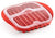 Lekue Microwave Bacon Maker/Cooker with Lid, 11.02" L x 9.8" W x 2.3" H, Red - The Finished Room