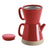Rachael Ray Ceramic Pour-Over Coffee Set, 5-Cup, Red - The Finished Room