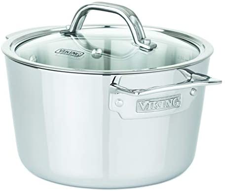 Viking Culinary Contemporary 3-Ply Stainless Steel Soup Pot Viking, 3.4 quart, Silver - The Finished Room