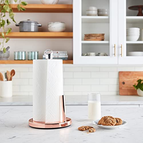 Oggi Stainless Steel Paper Towel Holder, Copper - The Finished Room