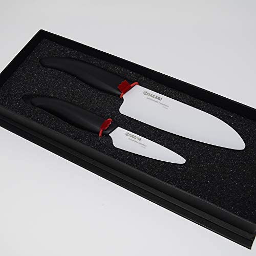 Kyocera Revolution 2 piece ceramic knife set, 5.5 INCH, 3 INCH, black/white - The Finished Room