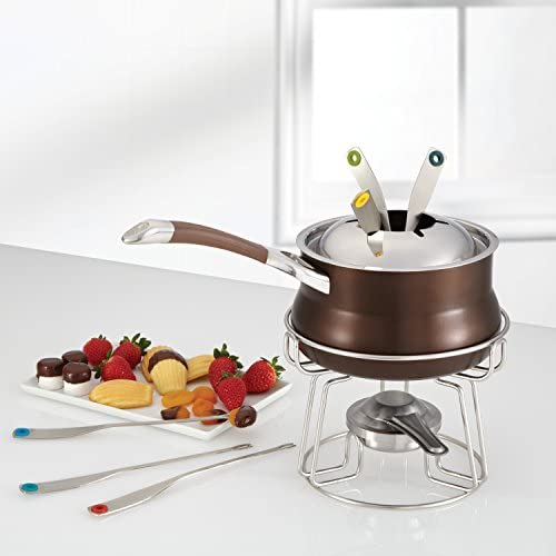 Circulon Symmetry Hard Anodized Nonstick Fondue Set, 3.25 Quart, Chocolate Brown - The Finished Room