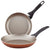 Farberware Dishwasher Safe Nonstick Frying Pan Set / Fry Pan Set / Skillet Set - 8 Inch and 10 Inch, Brown - The Finished Room