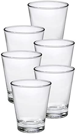 Duralex Made in France Pure Glass Tumbler Drinking Glasses, 12.38 ounce - Set of 6, Clear - The Finished Room