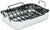 Anolon Triply Clad Stainless Steel Roaster / Roasting Pan with Rack - 17 Inch x 12.5 Inch, Silver - The Finished Room