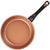 Farberware Glide Ceramic Nonstick Dishwasher Safe Egg Poacher Pan/Skillet with 4 Poaching Cups and Lid, 8 Inch, Copper Brown - The Finished Room