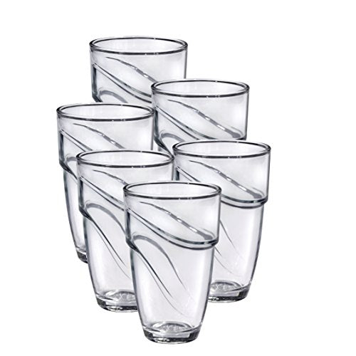 Duralex Set of 6 Wave Tumblers, Clear, 12.63-Oz. - The Finished Room