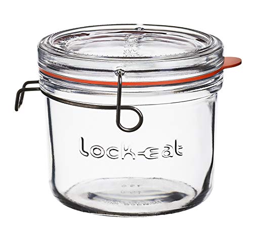 Luigi Bormioli Lock-Eat 17 oz XL Glass Food Jar, 1 Piece, Clear - The Finished Room
