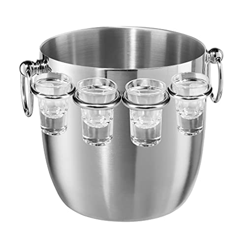 Oggi Ice Bucket, 9-Piece, Stainless Steel - The Finished Room
