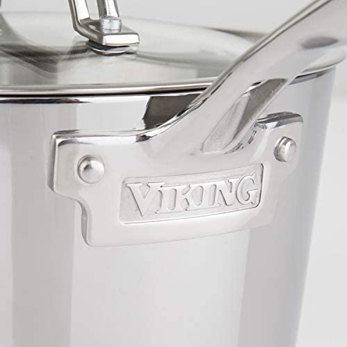 Viking Contemporary 3-Ply Stainless Steel Saucepan with Lid, 2.4 Quart - The Finished Room