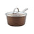Ayesha Curry Home Collection Nonstick Sauce Pan/Saucepan with Lid, 3 Quart, Brown - The Finished Room