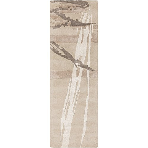 Surya Hand Tufted Modern Area Rug, 8 by 11-Feet, Ivory/Taupe/Slate/Charcoal - The Finished Room