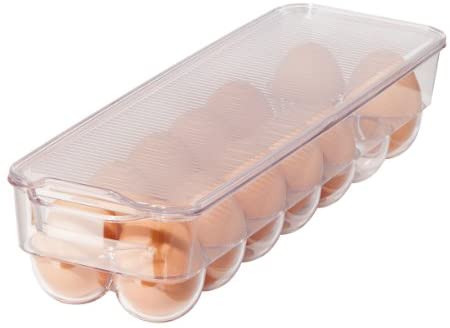 Oggi Clear Stackable Egg Tray for Fridge, Freezer and Pantry - The Finished Room