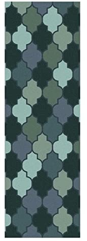 Surya Hand Tufted Geometric Accent Rug, 2-Feet by 3-Feet, Teal/Forest/Sea Foam - The Finished Room