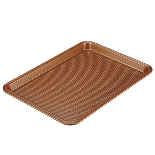 Ayesha Curry Nonstick Bakeware, Nonstick Cookie Sheet / Baking Sheet - 10 Inch x 15 Inch, Copper Brown - The Finished Room